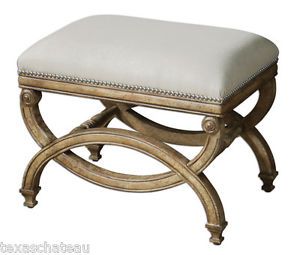 French Country Style Painted Furniture Vanity Stool Bed Bench Bedroom Chair New