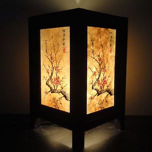 Asian Oriental Japanese Cherry Blossom Tree Art Bedside Desk Table Lamp Shades