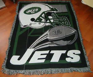New York Jets NFL Football Blanket Throw Triple Woven by Northwest New