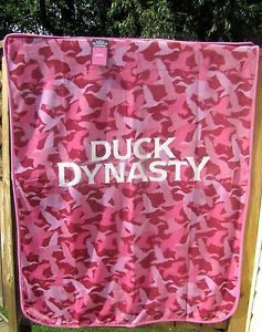 New Pink Camo Camouflage Duck Dynasty Polar Fleece Throw Blanket 46"X60"