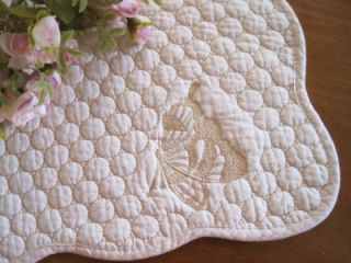 Elegant Butterfly Embroidery Cotton Quilted Chair Pad Mat