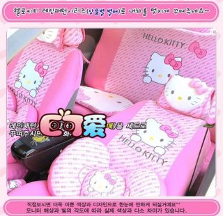 29 Pcs Cute Pink Hello Kitty Car Accessories Car Seat Cover Set for Gift Women