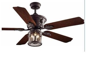 Hampton Bay Milton Indoor Outdoor 52 inch Ceiling Fan with Light Kit Bronze