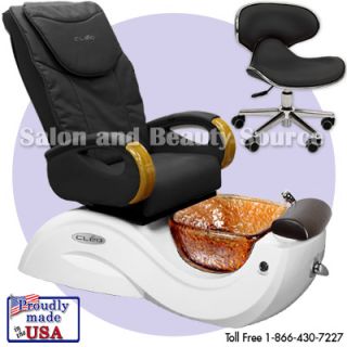 Pipeless Pedicure Pedi Spa Chair Cleo GX Salon Spa Equipment Glass Bowl