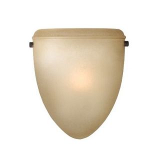 New 1 Light Flush Mount Wall Sconce Lighting Fixture Walnut Bronze Honey Glass