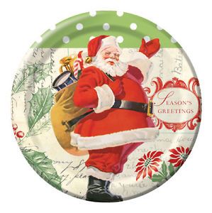 Letters to Santa Holiday Themed Pack of 8 9" Paper Lunch Dinner Party Plates