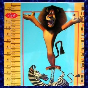 Growth Chart Madagascar Magnetic Kids Boy Girl Children