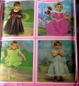 Toddler Costume Pattern 4949 Disney Princess Dress Skirt Overskirt Peplum 1 2 4