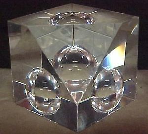 Steuben Art Glass Crystal Cut Glass Paperweight