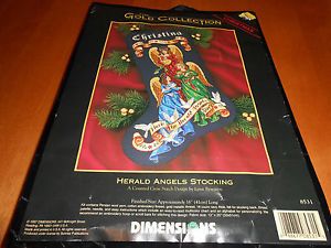 Dimensions Gold Collection Cross Stitch Kit 8531 Herald Angels Stocking