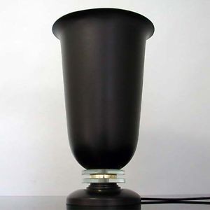 Art Deco French Bronzed Metal Glass Torchiere Lamp Table Lamp Desk Lamp 1930s