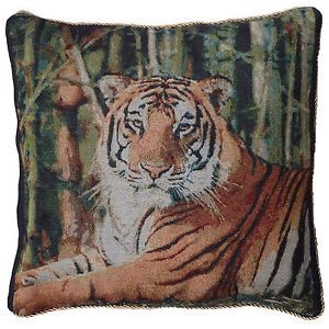 New Tiger Animal Print Cotton Blend Throw Decorative Pillow Cover Cushion Case