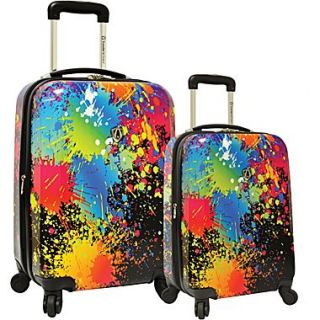 Travelers Choice TC8200K Midway Paint Splatter 2 Piece Hardsided Expandable Luggage Set
