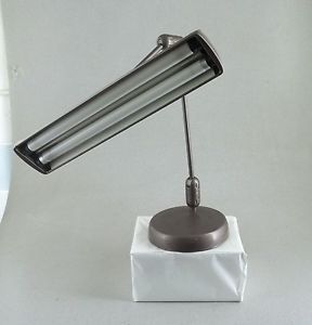 Vintage Machine Age Swing Arm Floating Desk Lamp Standard Base Free SHIP