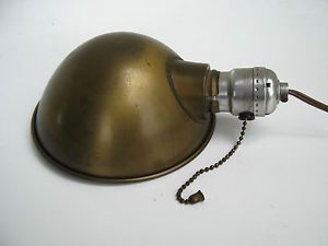 Vintage Industrial Machine Age Metal Shop Light Desk Lamp Shade with GE Socket