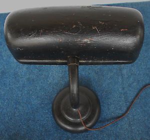 Vintage 1940's Cast Iron Gooseneck Industrial Steampunk Banker's Desk Lamp