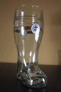 Vintage German Beer Boot Warsteiner Brewery Glass Stein Collectible Drinkware 1L