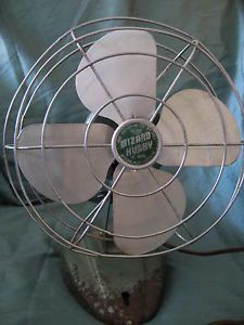 Antique RARE Vintage 8" Wizard Husky Electric Fan Western Auto Supply Works