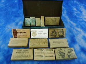 Antique Western Electric Old First Aid Supply Kit in Metal Box USA GA11