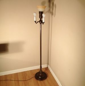 Vintage Torchiere Candelabra Floor Lamp