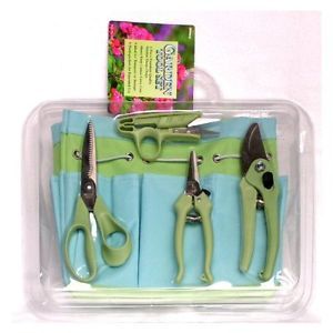 5 PC Garden Tool Set with Tote and Pruning Tools