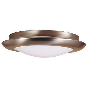 Hampton Bay 1 Light Flush Mount Brushed Nickel Fluorescent Fixture 164 611