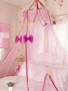 Lovely Baby Toddler Children Kid Butterfly Lace Mosquito Bed Canopy Net 2color