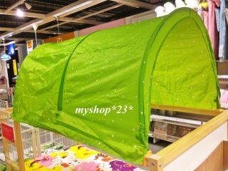 IKEA Kura Baby Kids Children Bed Canopy Tent Green White Star Play Toys New