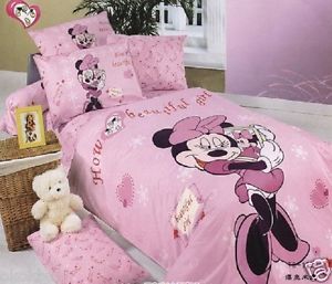 Disney Minnie Mouse Full Queen Bed Blanket Sheet Fitted Pillowcase Set 5 Choice