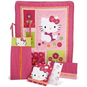 Hello Kitty Garden 5 PC Set Pink Baby Nursery Girls by Lambs Ivy