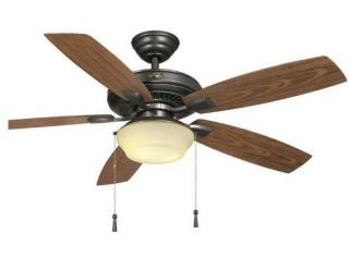 Hampton Bay Gazebo 52 inch Indoor Outdoor Ceiling Fan with Light Kit Iron