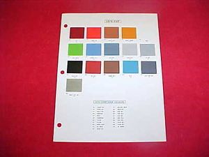 1979 Fiat Original Brochure Guide Paint Chips Color Chart 79