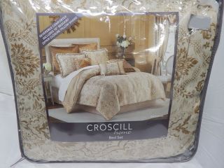 Croscill Bedding Excelsior 4 Piece King Comforter Set Gold