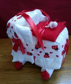 Bassinet Diaper Cake Baby Shower Gift Ladybug