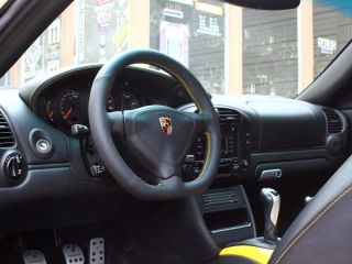 Porsche 996 986 T96 Sport Leather Steering Wheel Carrera C4S Turbo Yellow