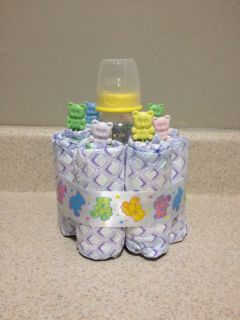 Mini Diaper Cake Baby Shower Gift Boy Girl Center Piece