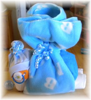 Diaper Cake Newborn Baby "Stork" Bundle Boy Baby Shower Gift