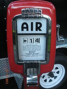 Vintage Original Eco Air Meter Tireflator Pedastal Gas Pump Gas Station