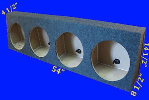 Chevy Silverado Regular Cab 4 Hole 12" Grey Wedge Subwoofer Sub Enclosure Box