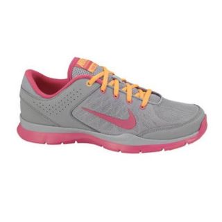 Nike Flex Trainer 3 Womens Gray Pink Wide Running Walking Athletic Shoe