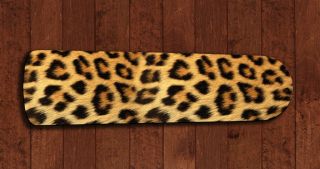 Cheetah Jungle Themed Exotic Bedroom Ceiling Fan 5 Blades Fits 42" 52"