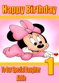 Personalised Minnie Mouse Birthday Banner