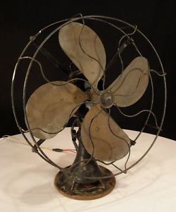 1920s Brass Blade Antique Oscillating Vintage 3 Speed Emerson 29648 Electric Fan