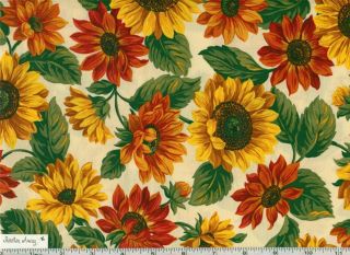 Sunflowers Allover Designer Quilting Fabric 100 Cotton Sewing
