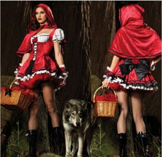 Hot Women Lady Little Red Riding Hood Halloween Costumes Party Dress Cosplay