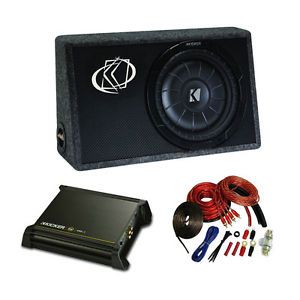 Kicker Car Audio Subwoofer Single 10" Truck Sub Box CVT10 DX250 1 Amp Package