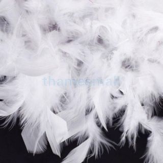 2X 6 6 Feet White Long Feather Boa Fluffy Craft Decoration Costume Dress Up Prop