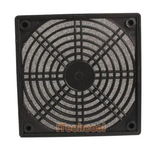 Black Dustproof 120mm Mesh Case Fan Dust Filter Cover Grill for PC Computer T1K