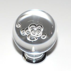 K9 Clear Crystal Knob Round Cabinet Drawer Glass Knobs 40mm