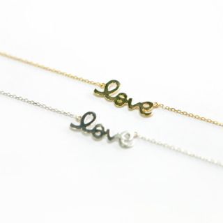 Thebeautifulstudio Sterling Silver Love Bracelet Silver Gold Plated
